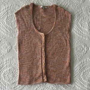 Madewell Sleeveless Button-Up Knit Top